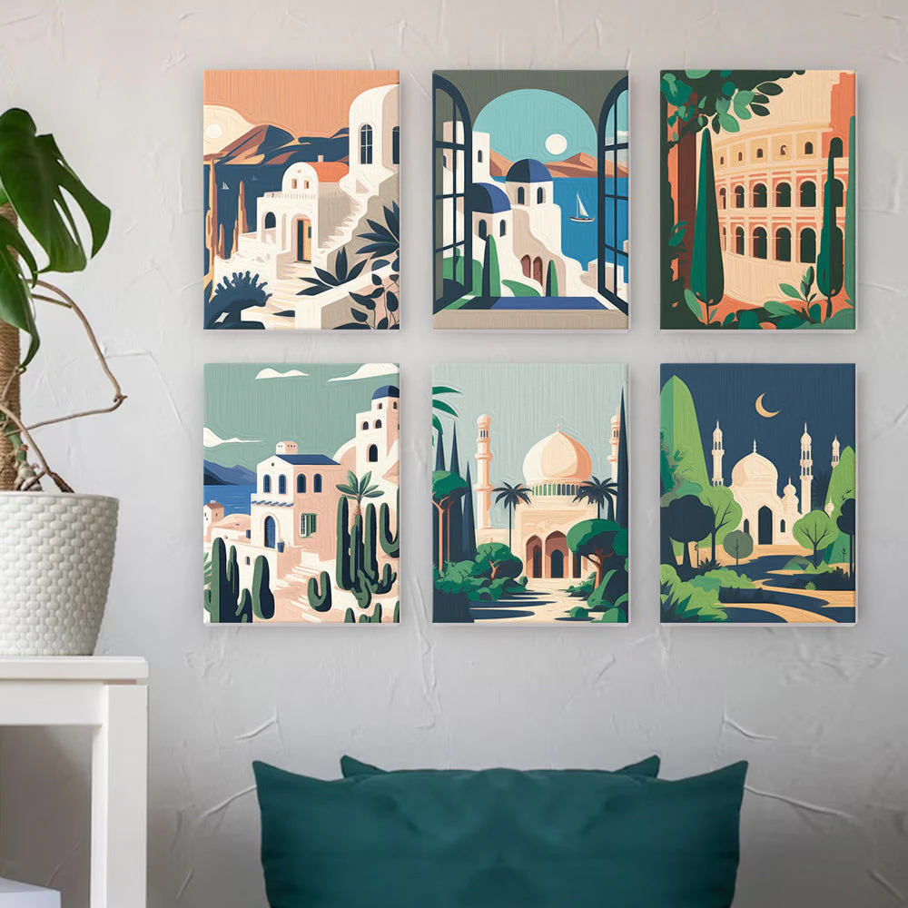 6 Mini Paintings | Beautiful Landscapes Set - Image 2