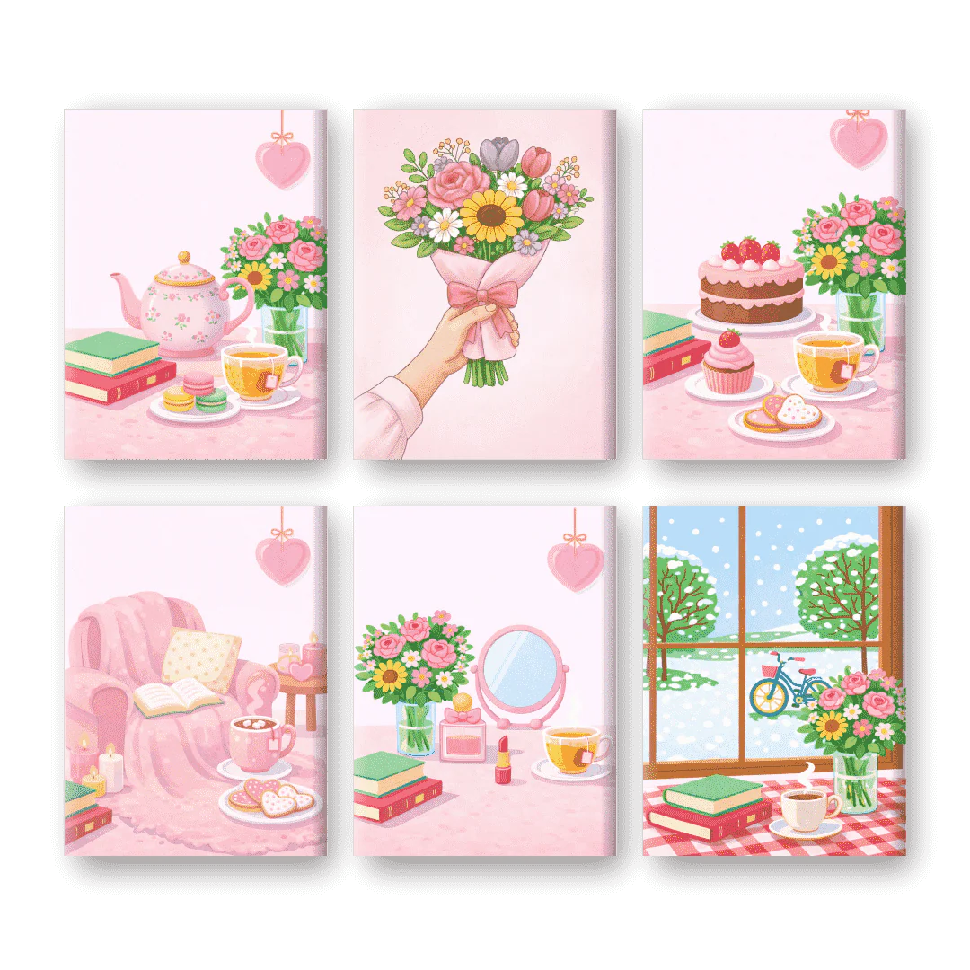 6 Mini Paintings - Calm Moments Set
