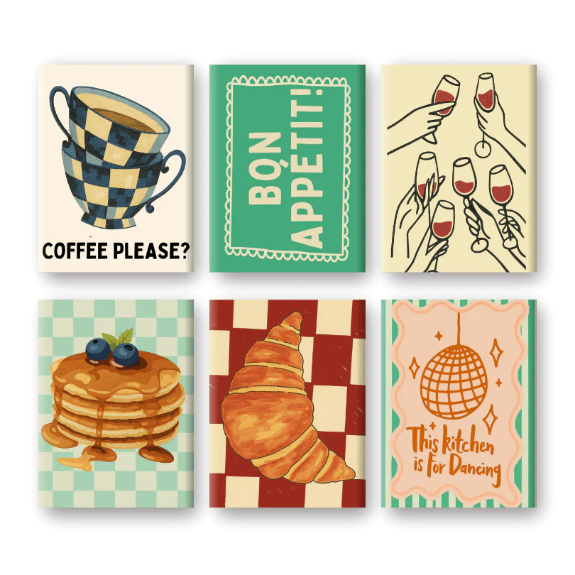 6 Mini Paintings - Kitchen Set