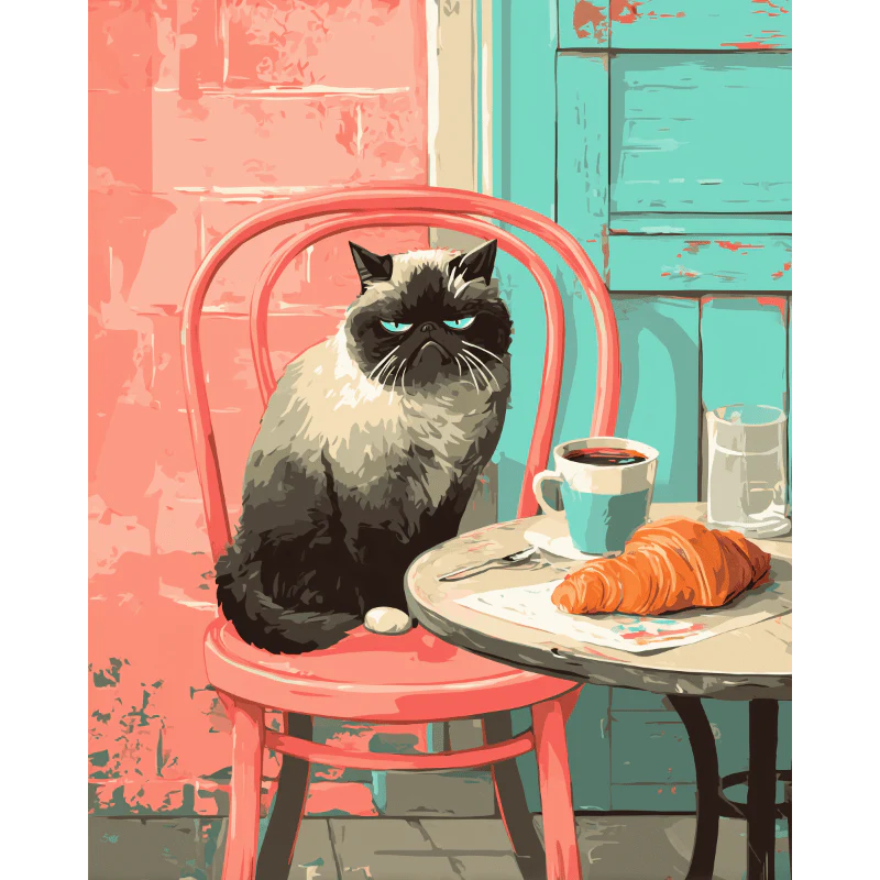 A grumpy morning | Paint by Number
