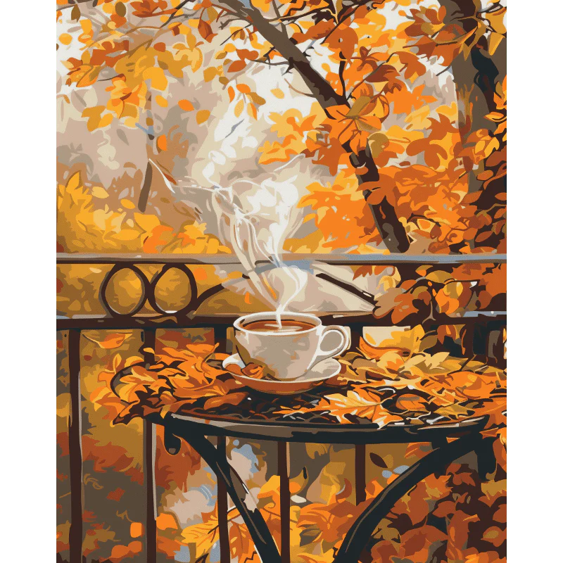 A steaming cup | Paint by Number