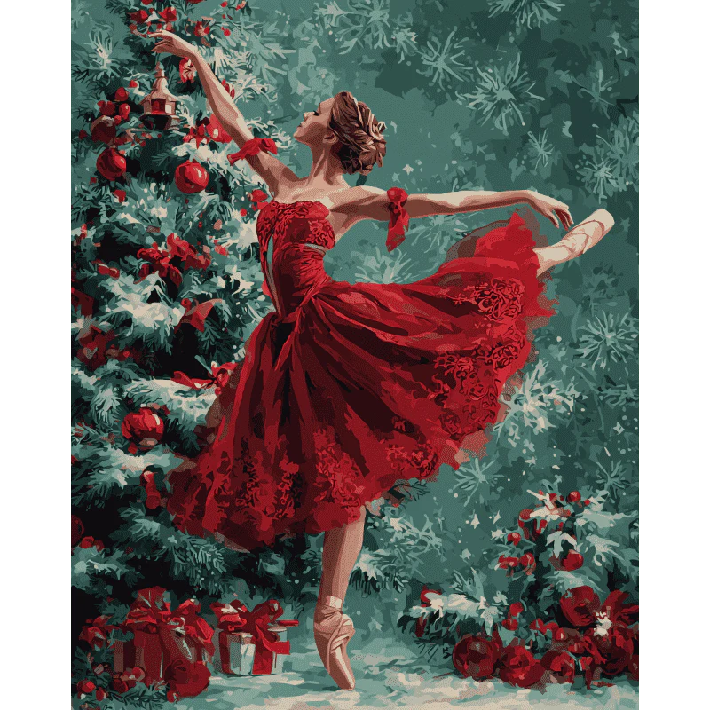 Ballerina in Red | Paint by Number