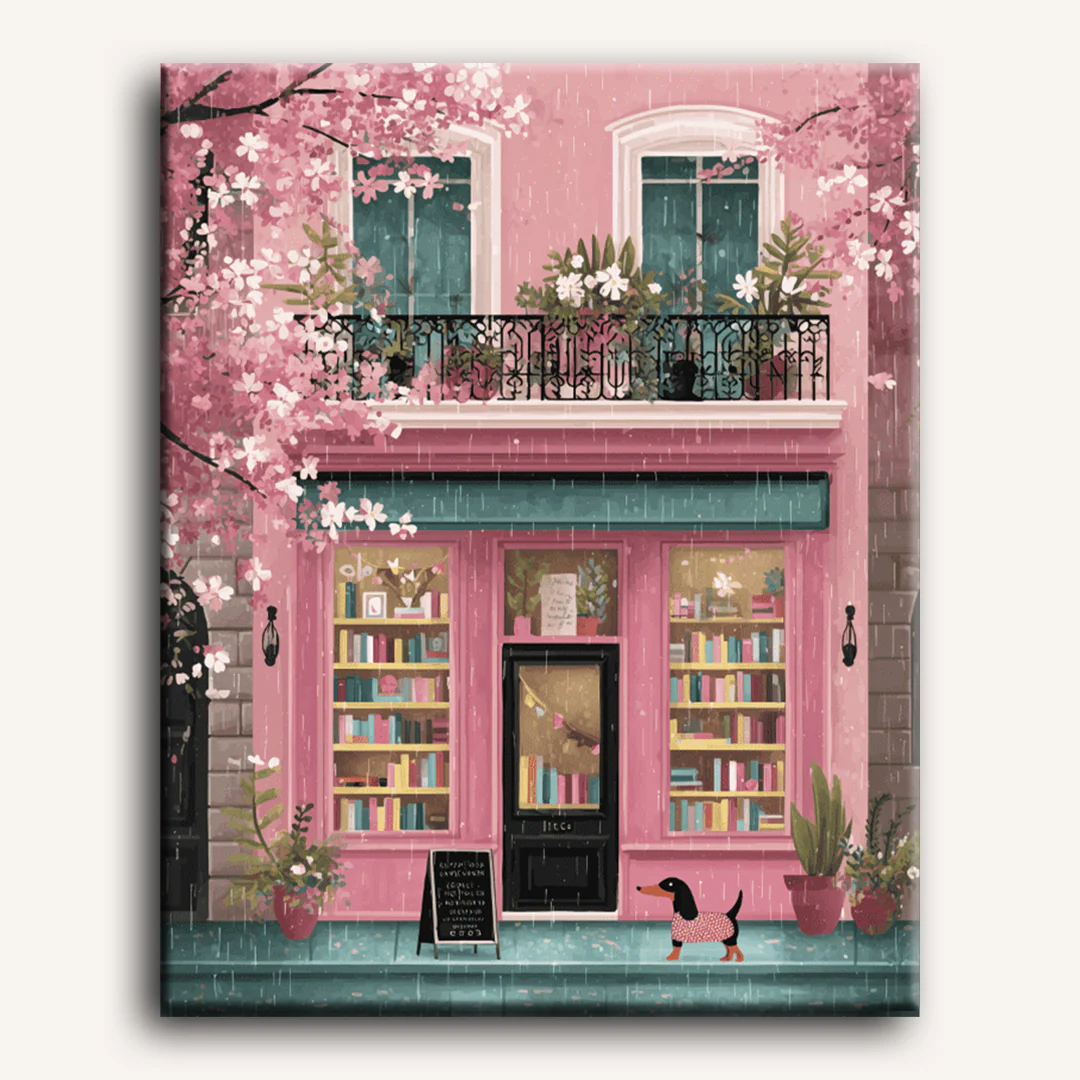 Boutique in pink | Paint by Number - Image 2