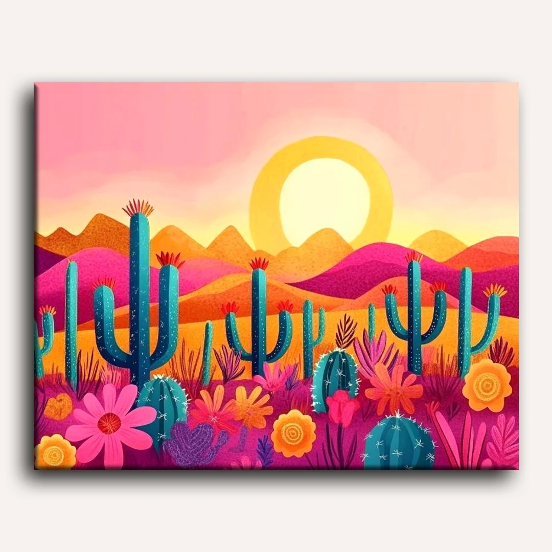 Colorful Desert | Paint by Numbers - Image 2