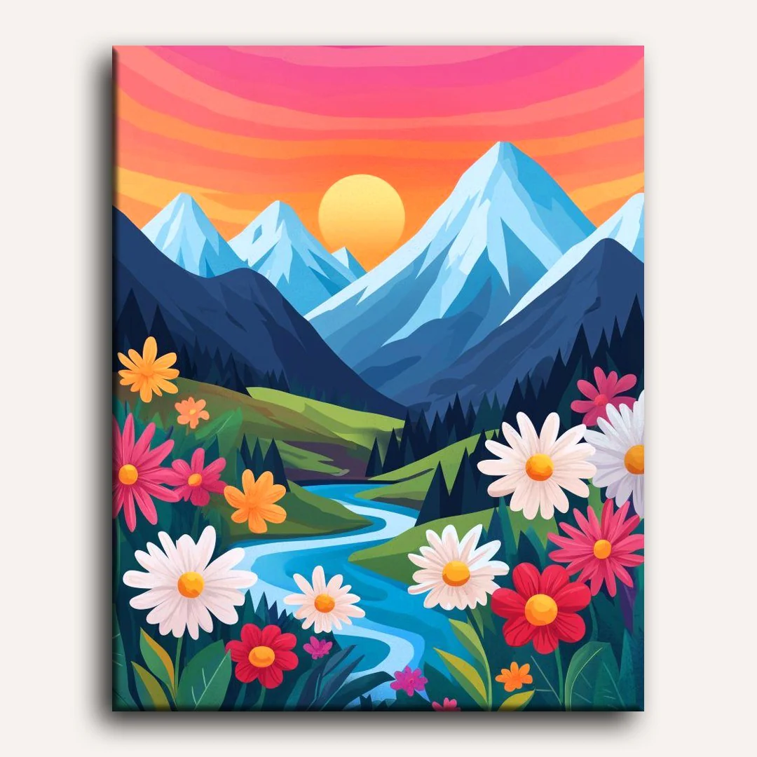 Colorful Landscape 5 | Paint by Numbers - Image 2