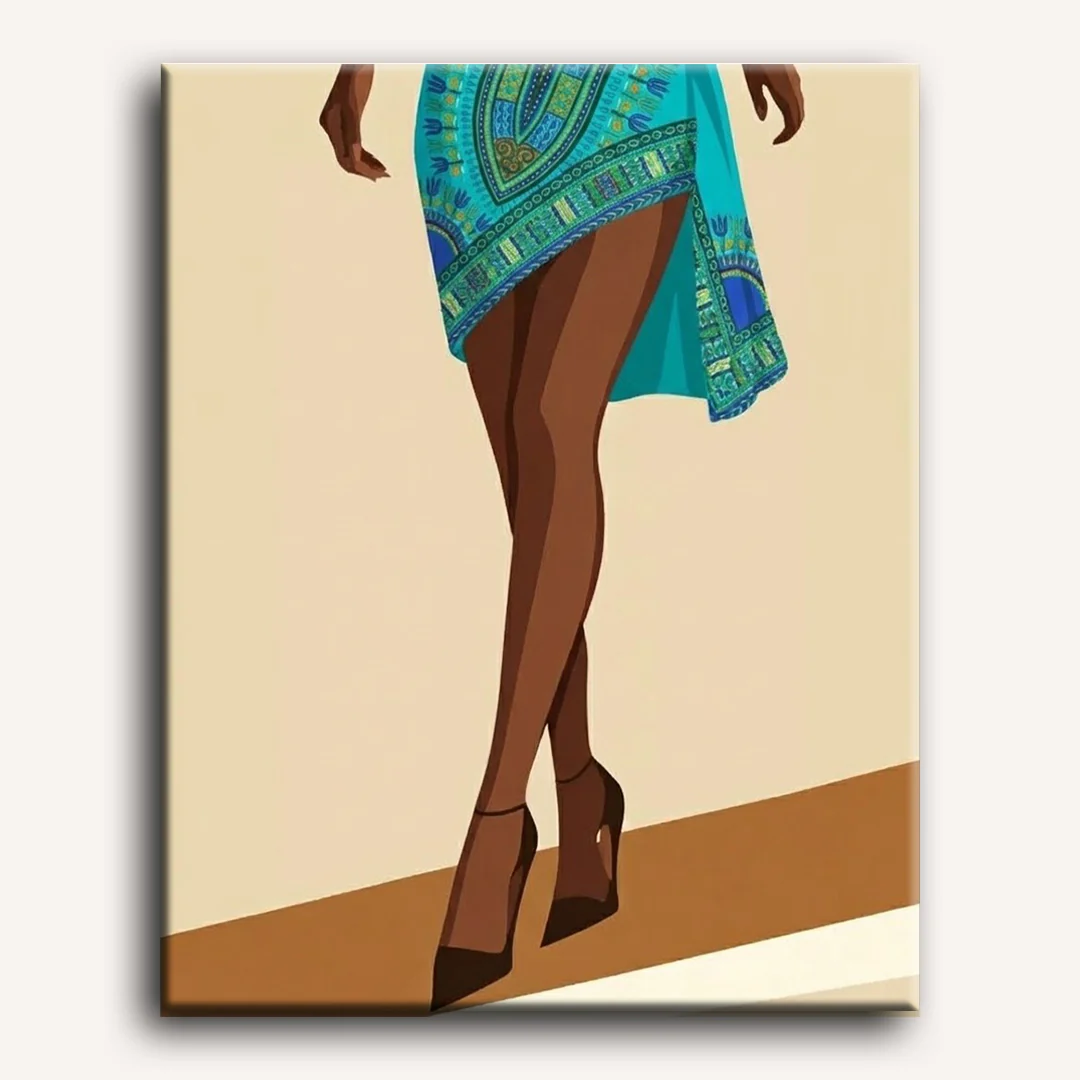 Elegant African Woman | Paint by Number - Image 2