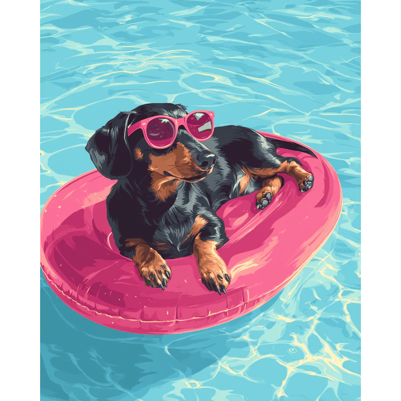 Hotdog in pink | Paint by Number