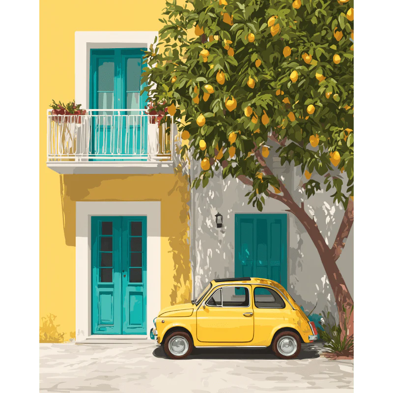 Mediterranean entrance | Paint by Number