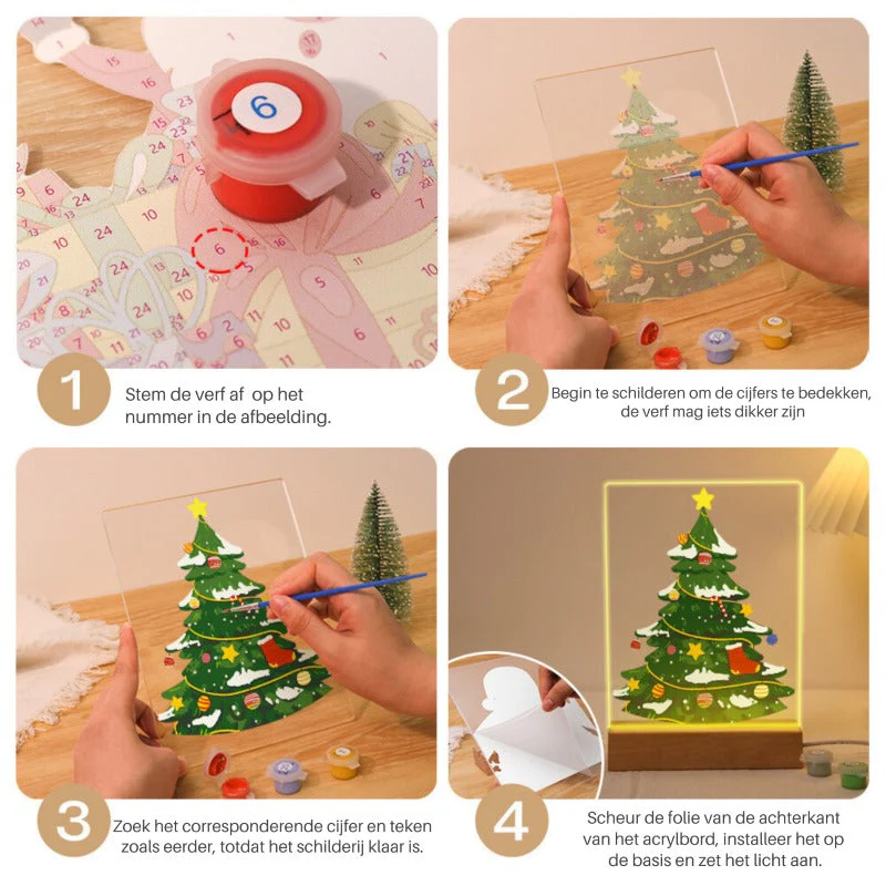 Paint by Numbers Christmas Lamp | Santa Claus - Image 6