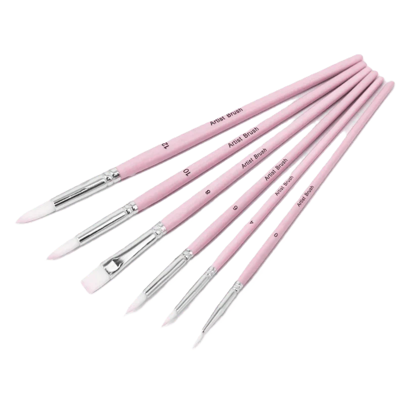 Premium Pink Brush Set | 6 Pieces