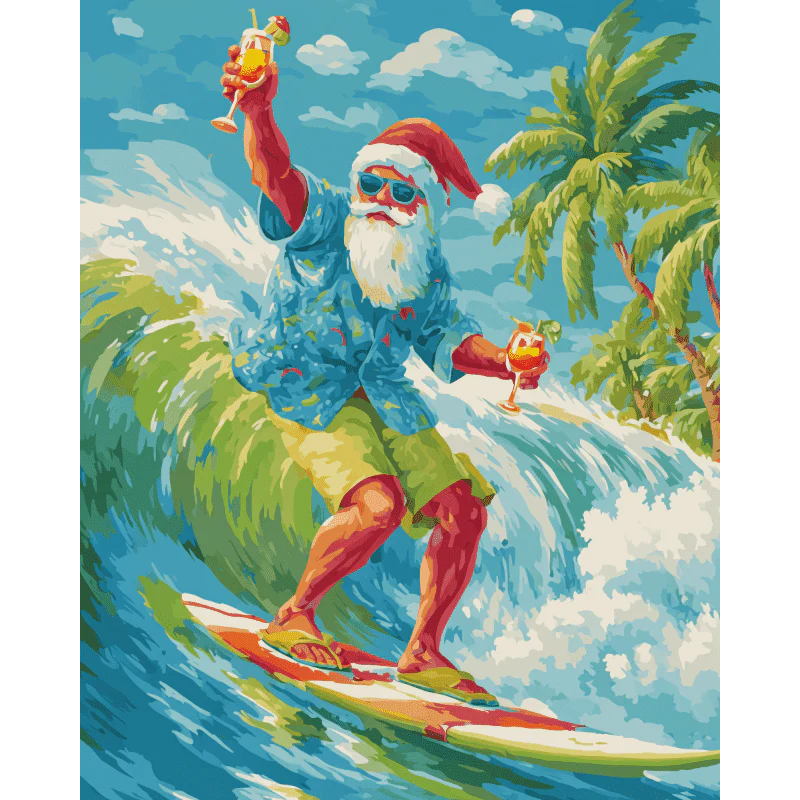 Santa Claus in Australia | Paint by Number