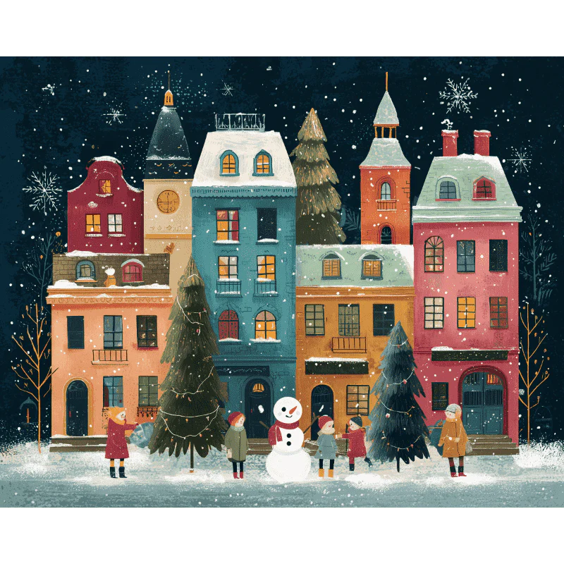 Snowy Games | Paint by Number