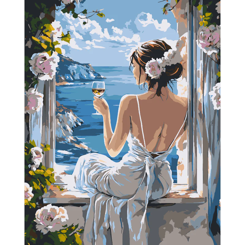 Wine by the Waves | Paint by Number