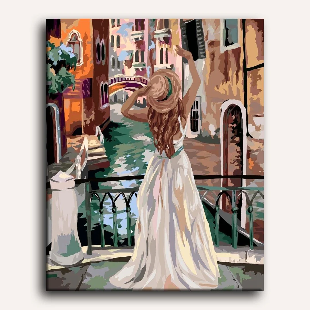 Woman in Venice 2 | Paint by Numbers - Image 2